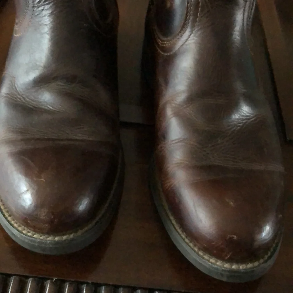 Men’s size 9.5D Justin Stampede Roper Western Boots Round Toe